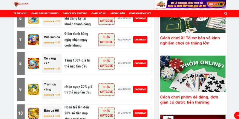 Danh mục 3 Sản phẩm trò chơi trực tuyến phổ biến Cấp độ 58M - 58M